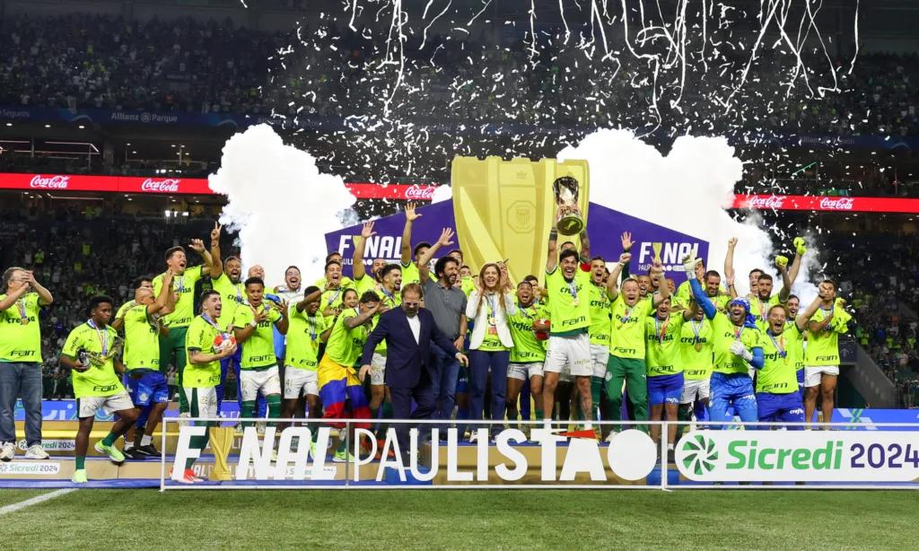 Palmeiras celebra título do Campeonato Paulista