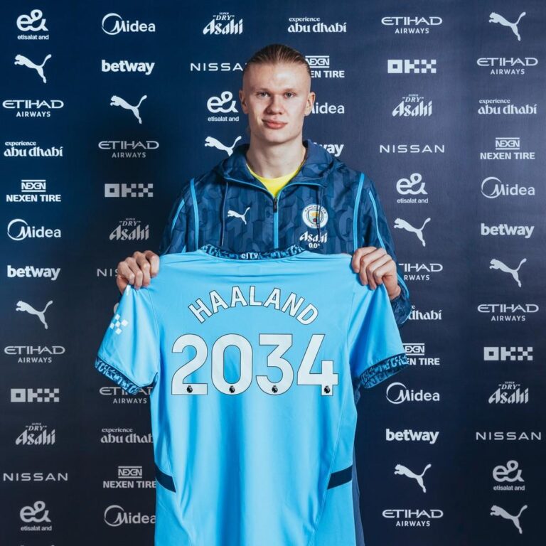 Haaland renova contrato com o Manchester City até 2034