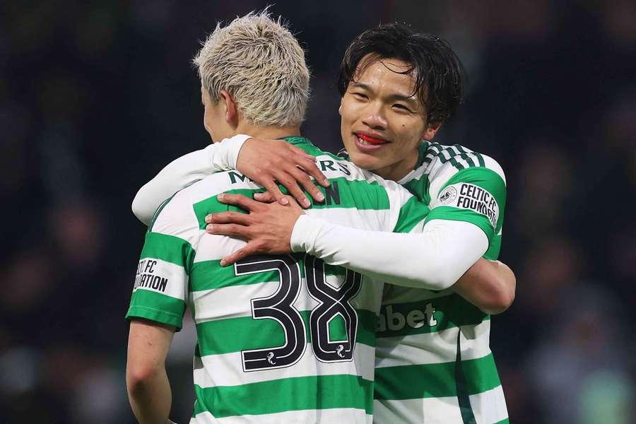 Daizen Maeda e Reo Hatate foram os astros do Celtic na noite desta quarta-feira.