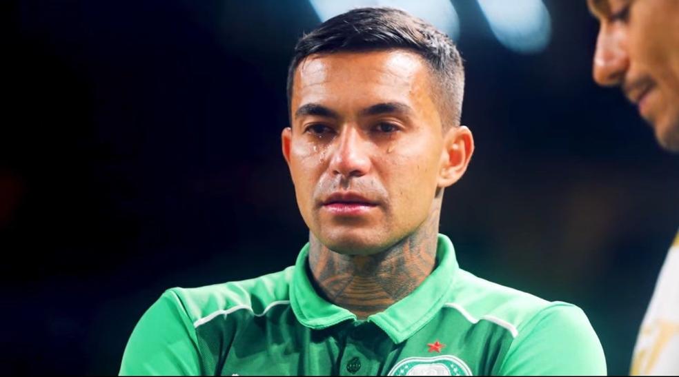 Dudu emocionado no último dia pelo Palmeiras