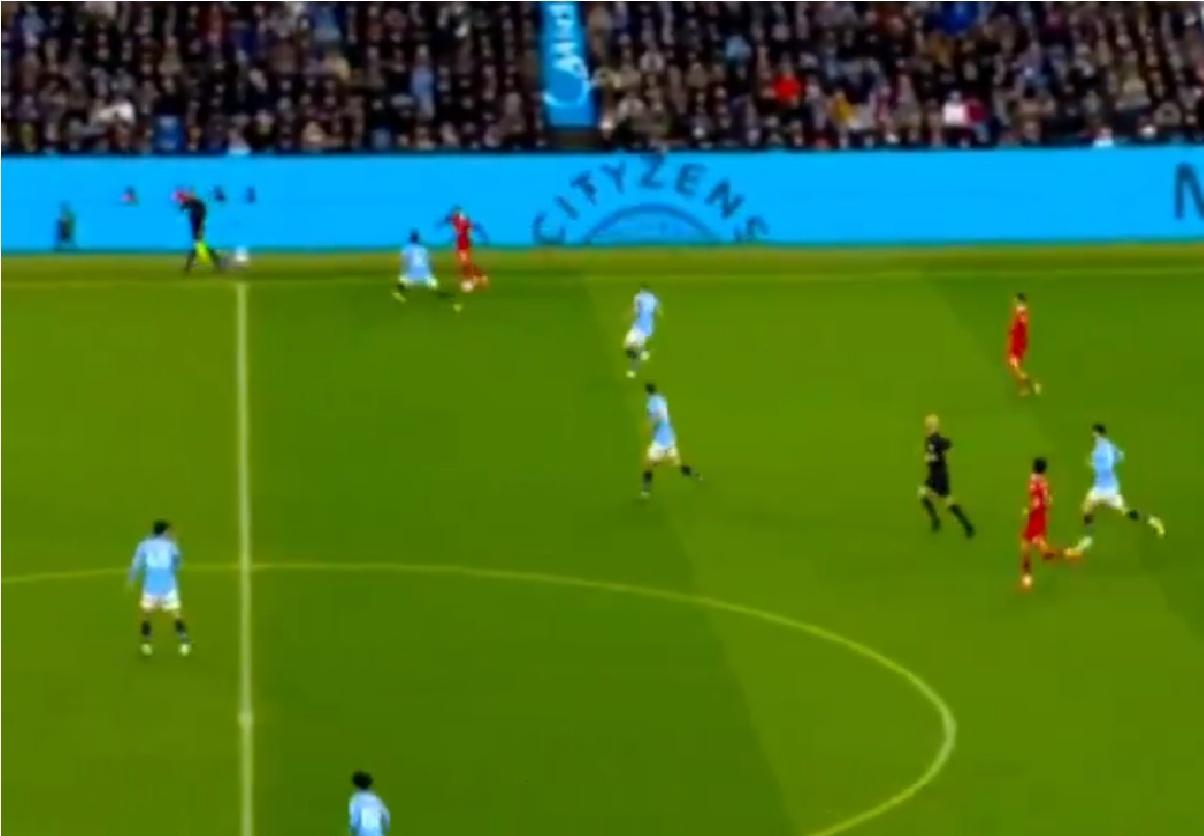 Mo Salah skinned Nathan Ake in the first few minutes at the Etihad Stadium.