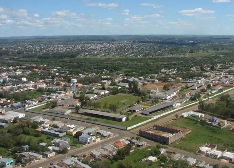 Vista aérea de Quaraí, no Rio Grande do Sul