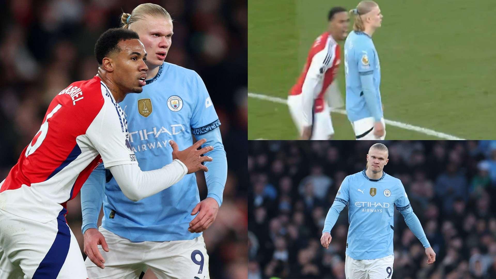 Erling Haaland e Gabriel em campo