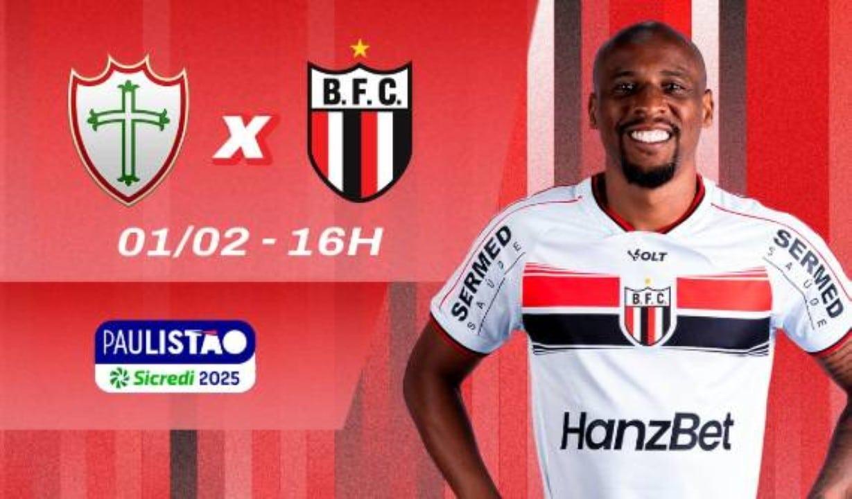 Portuguesa enfrentando o Botafogo-SP