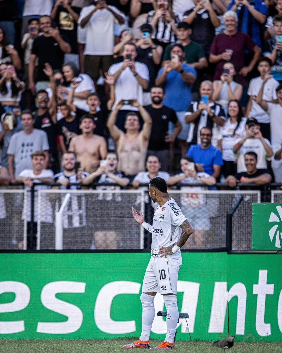 Torcida da Inter de Limeira aplaude Neymar