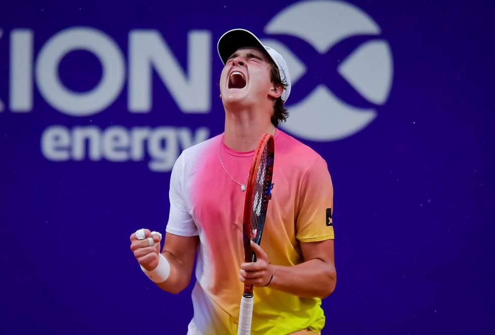 João Fonseca durante a semifinal do ATP de Buenos Aires