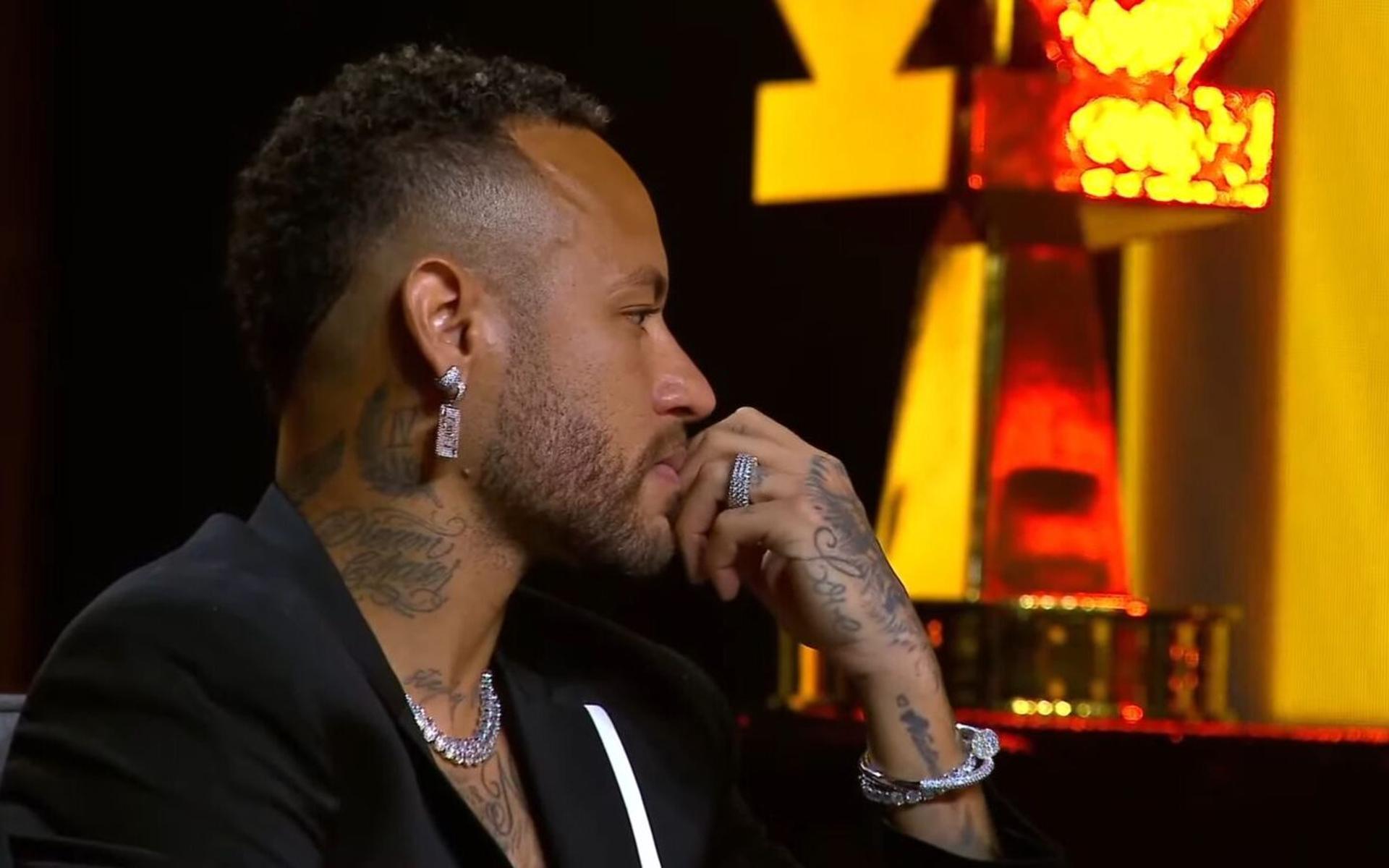 Neymar durante o evento da Kings League Brasil