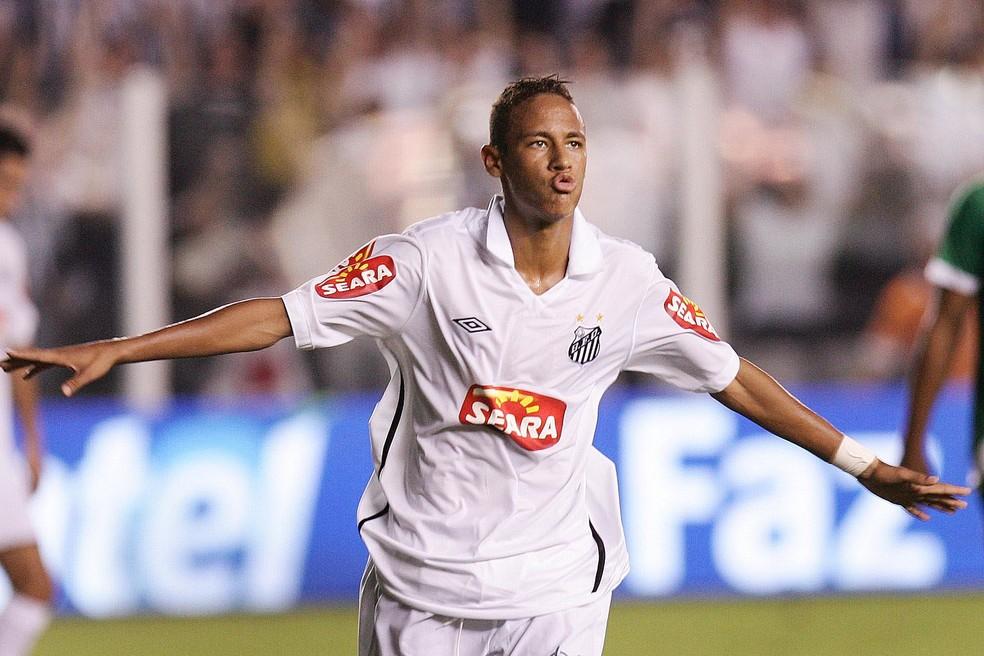 Neymar realizou cinco gols em um jogo pelo Santos