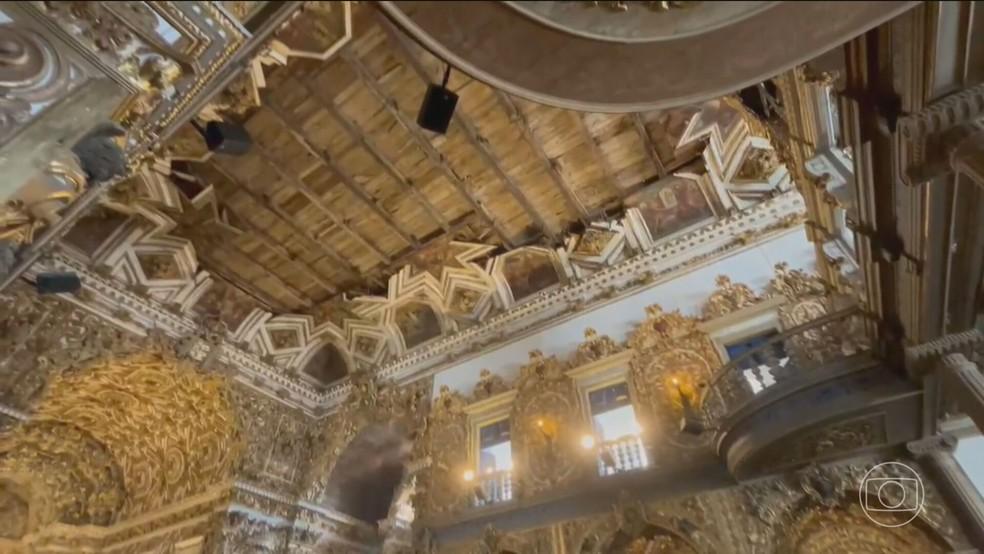 Administrador da igreja enviou carta ao Iphan informando riscos estruturais no teto