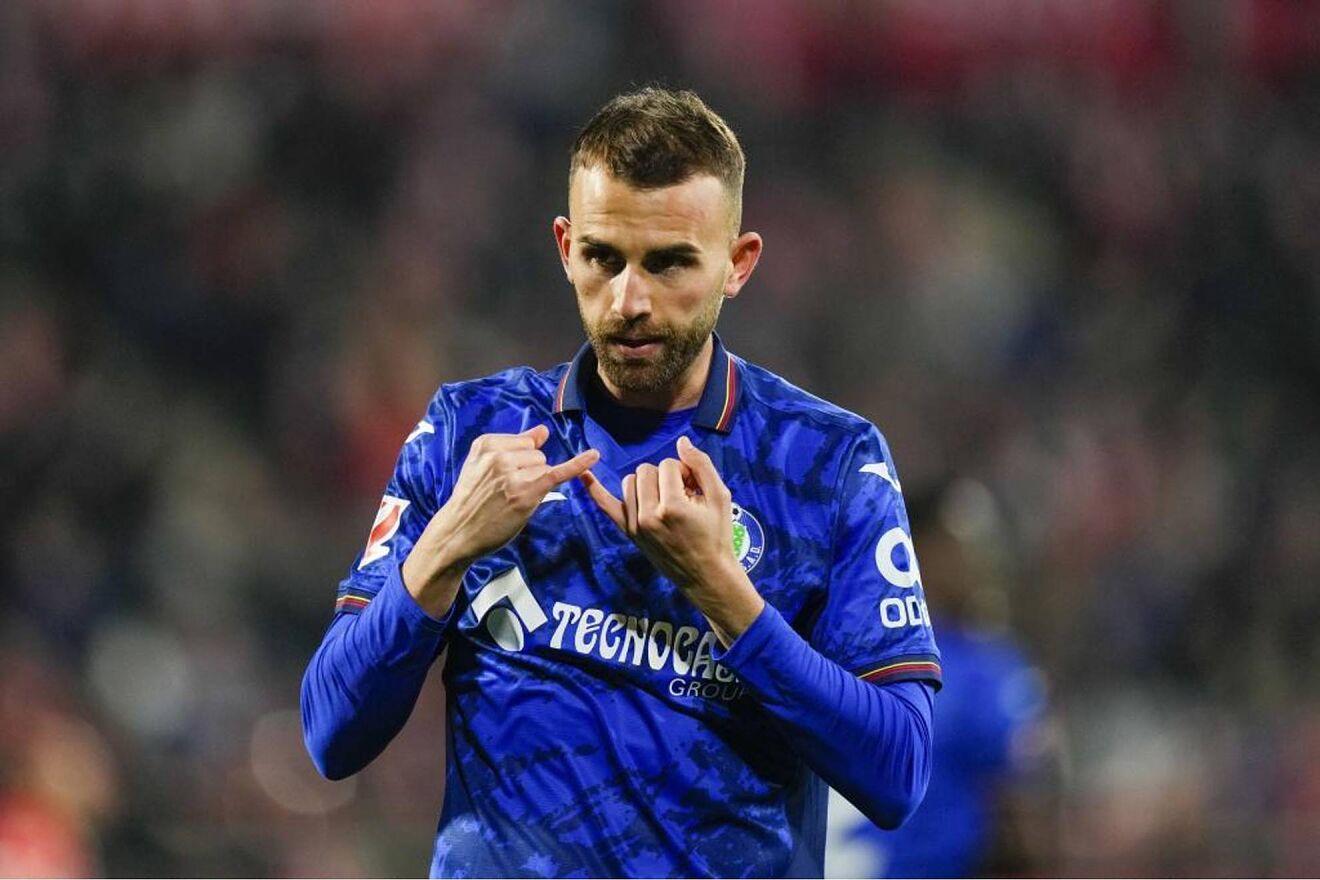 Borja Mayoral em ação pelo Getafe, um retorno esperado após períodos de lesão.