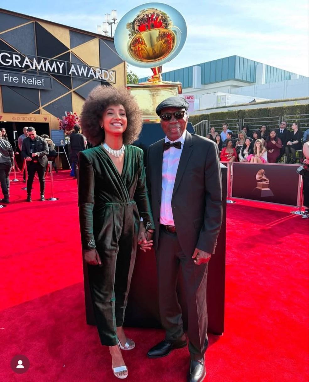 Milton Nascimento e Esperanza Spalding no Grammy 2025