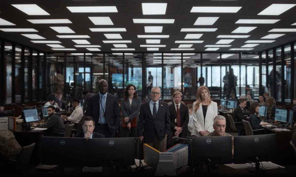 Robert De Niro ao centro e demais atores de Dia Zero