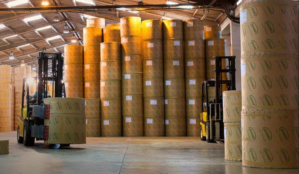 Lucro anual da Irani e queda percentual