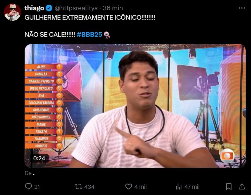 Web repercute o 6º paredão do BBB 25