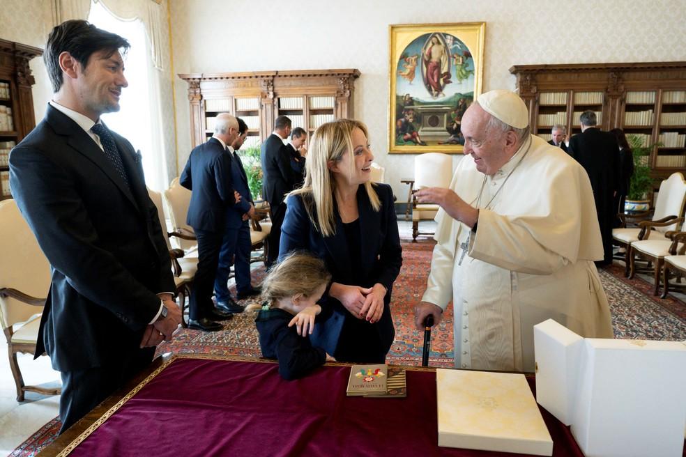 Papa Francisco e Giorgia Meloni