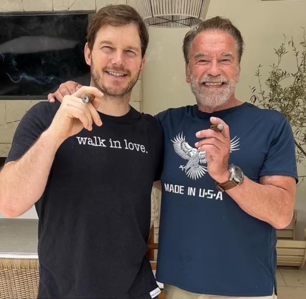 Chris Pratt e Arnold Schwarzenegger