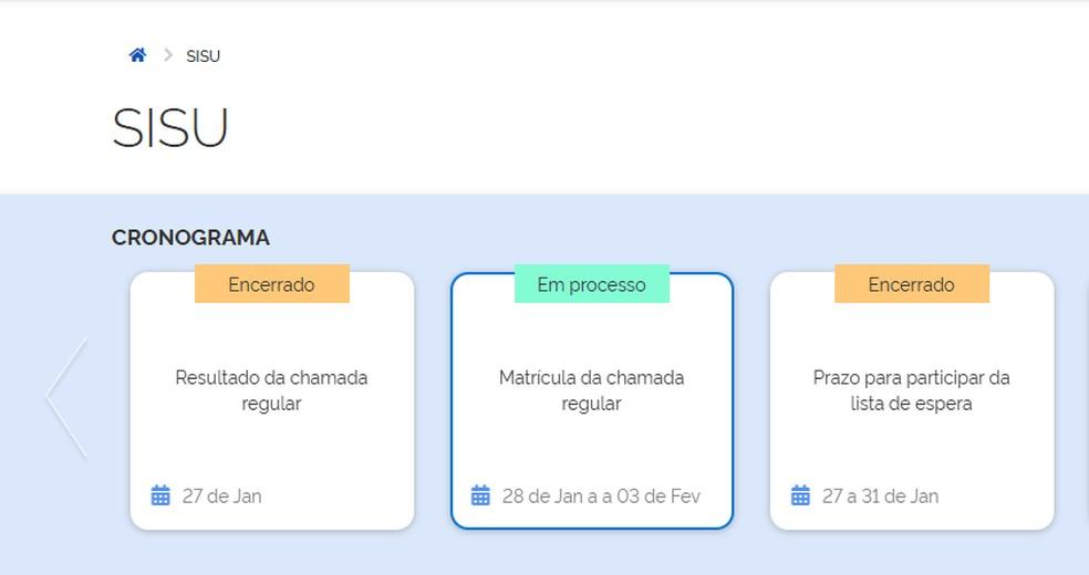 Cronograma do Sisu 2025