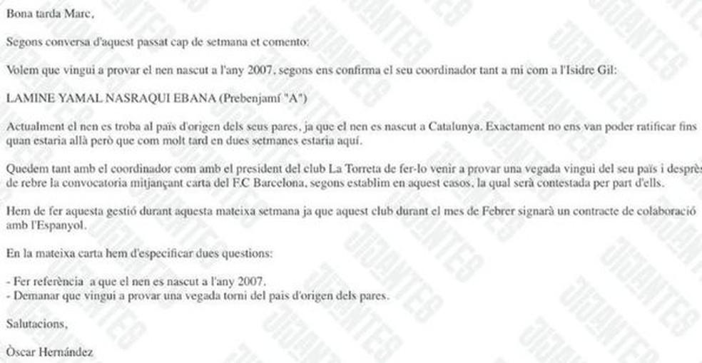 E-mail que mudou o rumo da carreira de Lamine Yamal