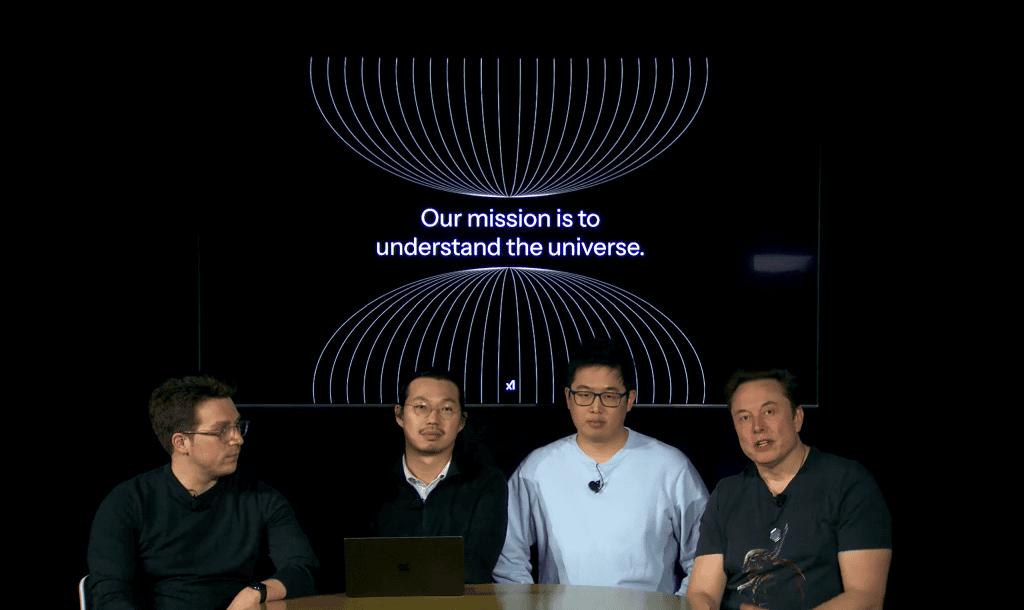 Equipe da xAI com Elon Musk
