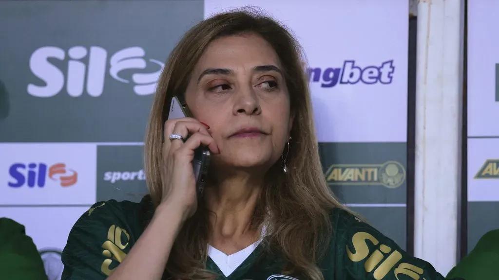 Leila Pereira em partida do Palmeiras