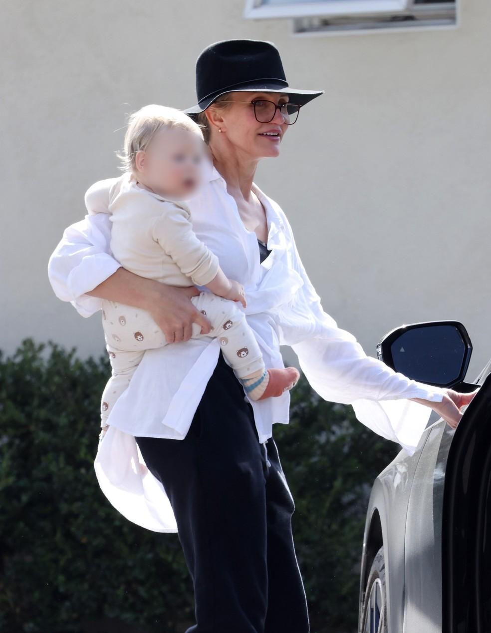 Cameron Diaz e o filho, Cardinal