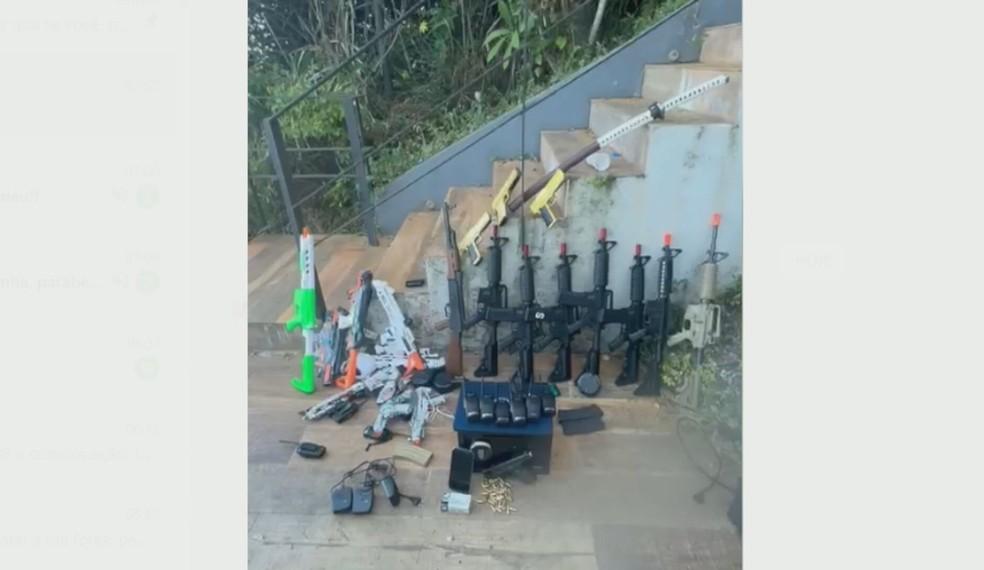 Material apreendido na casa de Oruam