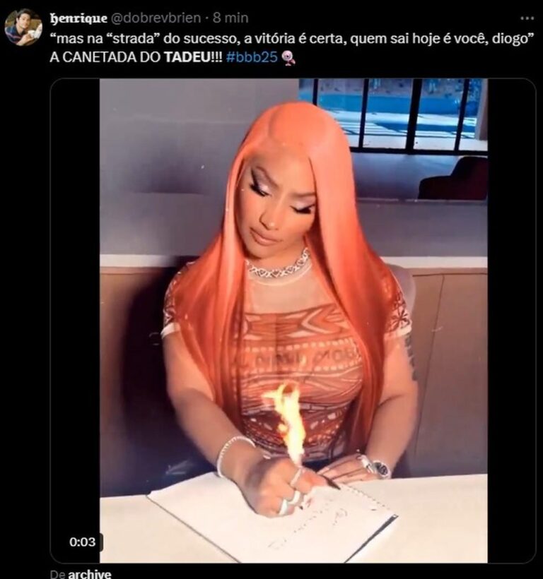 Trollagem de Tadeu Schmidt e Eliminação de Diogo Almeida no BBB 25 geram Reações nas Redes Sociais