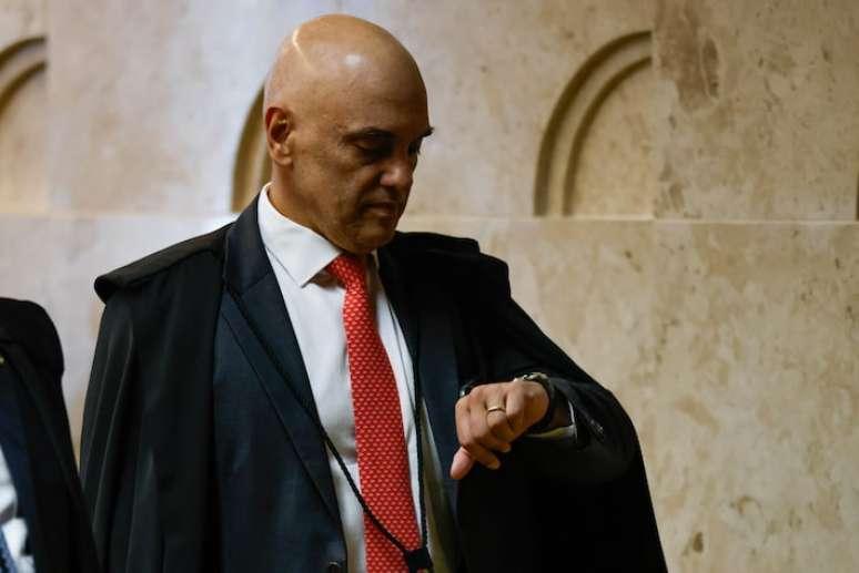 O ministro do Supremo Tribunal Federal (STF) Alexandre de Moraes durante sessão plenária