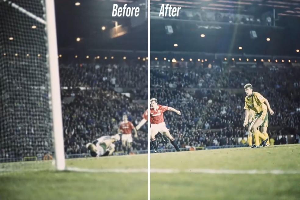 Man United recupera imagens centenárias do estádio com IA