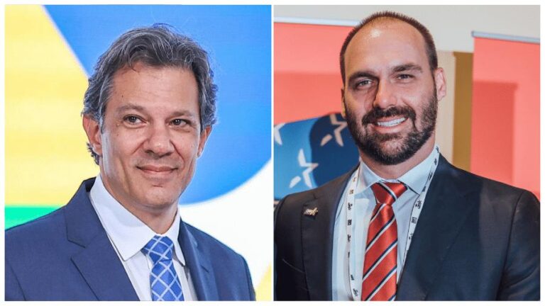 Fernando Haddad e Eduardo Bolsonaro lideram rejeição entre candidatos à presidência em 2026
