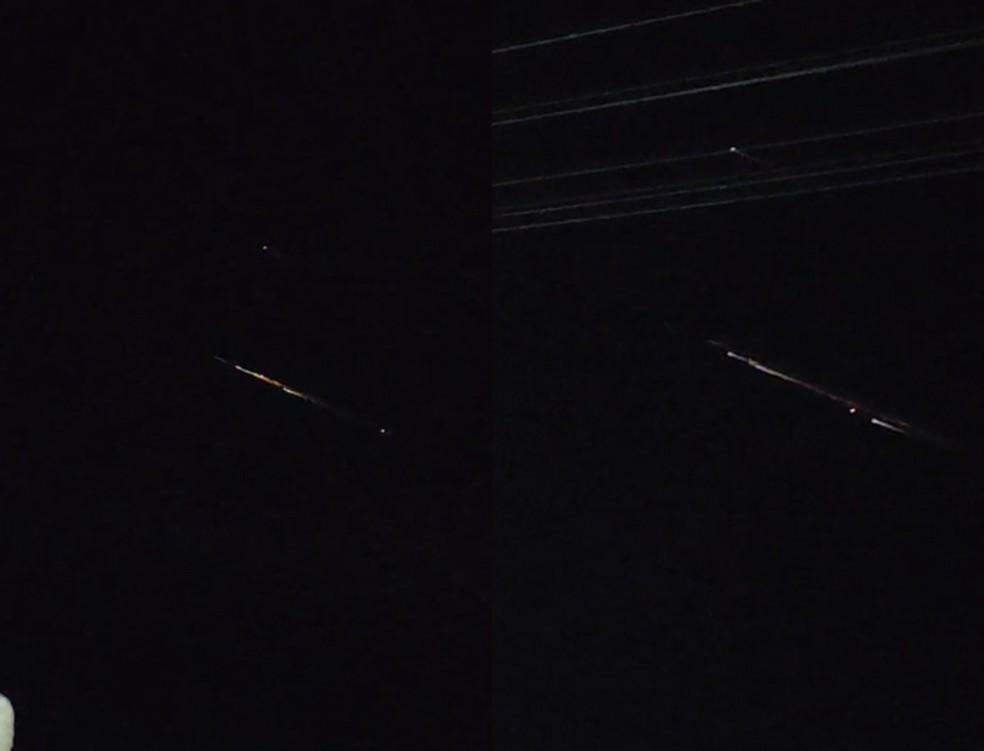 Lixo espacial de foguete é visto no céu de Roraima.