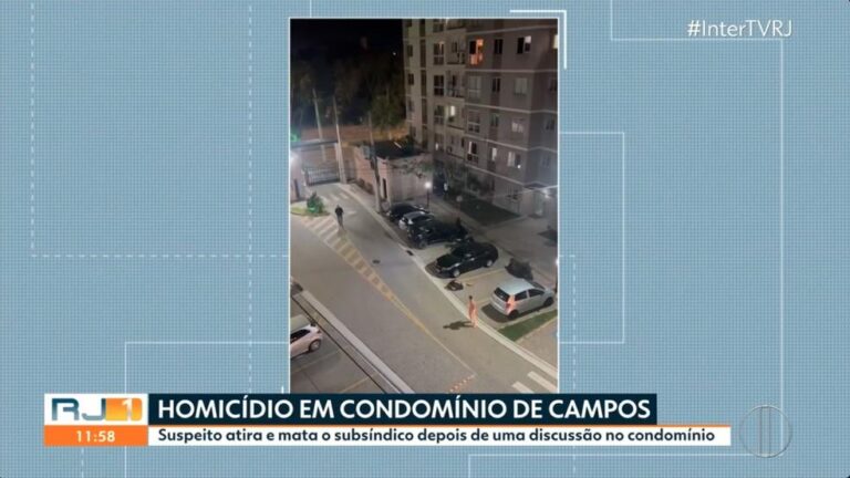 Crime em Campos: Subsíndico é assassinado na frente de moradores