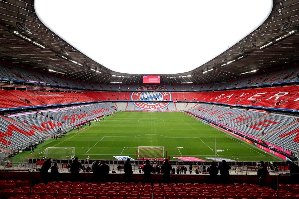 Allianz Arena antes de um jogo de futebol