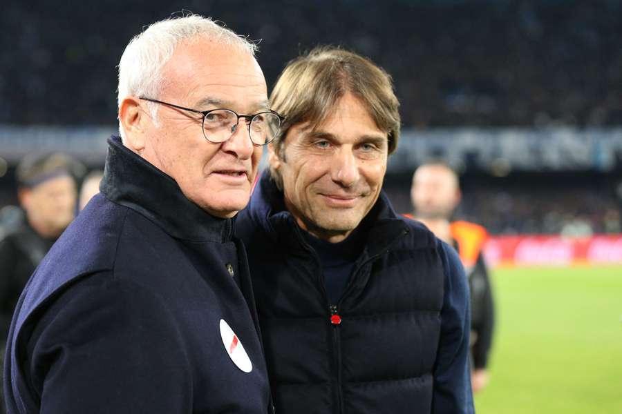 Claudio Ranieri e Antonio Conte no derby d'andata