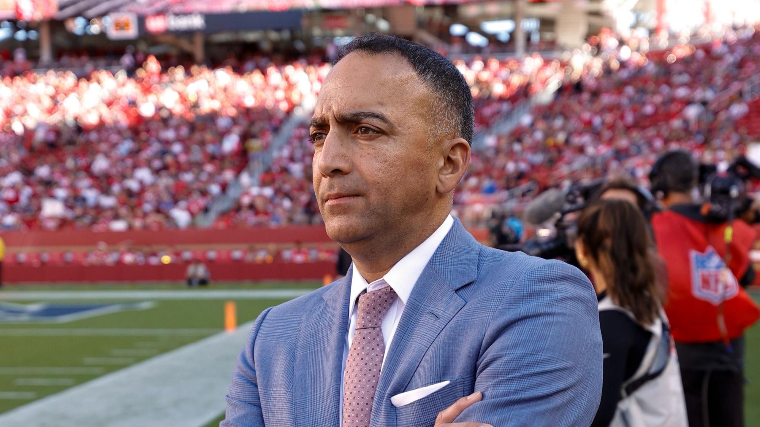 Paraag Marathe, presidente do Leeds United e 49ers Enterprises, durante jogo no Levi's Stadium.