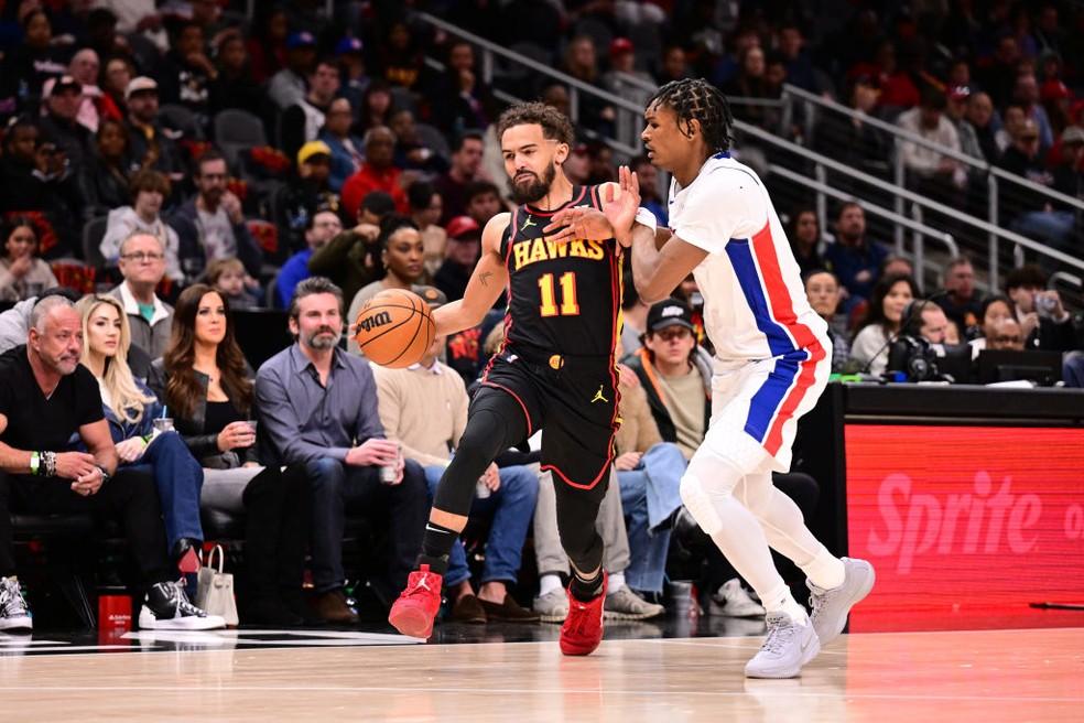 Trae Young em Atlanta Hawks x Detroit Pistons