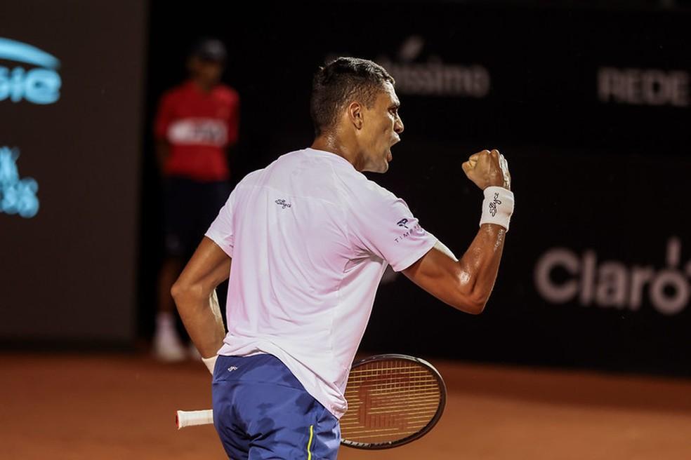 Thiago Monteiro na estreia pelo Rio Open 2025