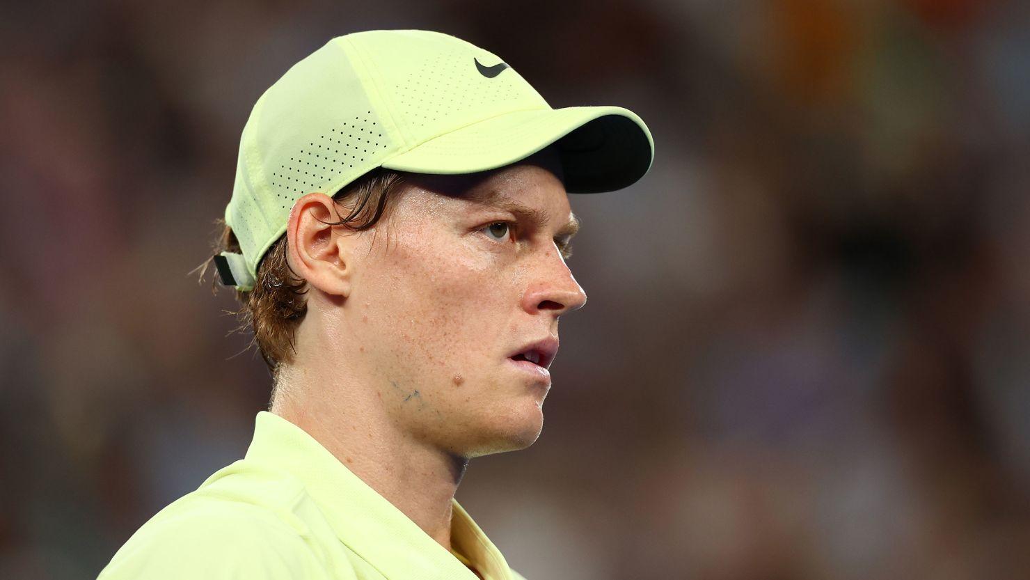 Jannik Sinner durante a final de simples masculinos do Australian Open de 2025.