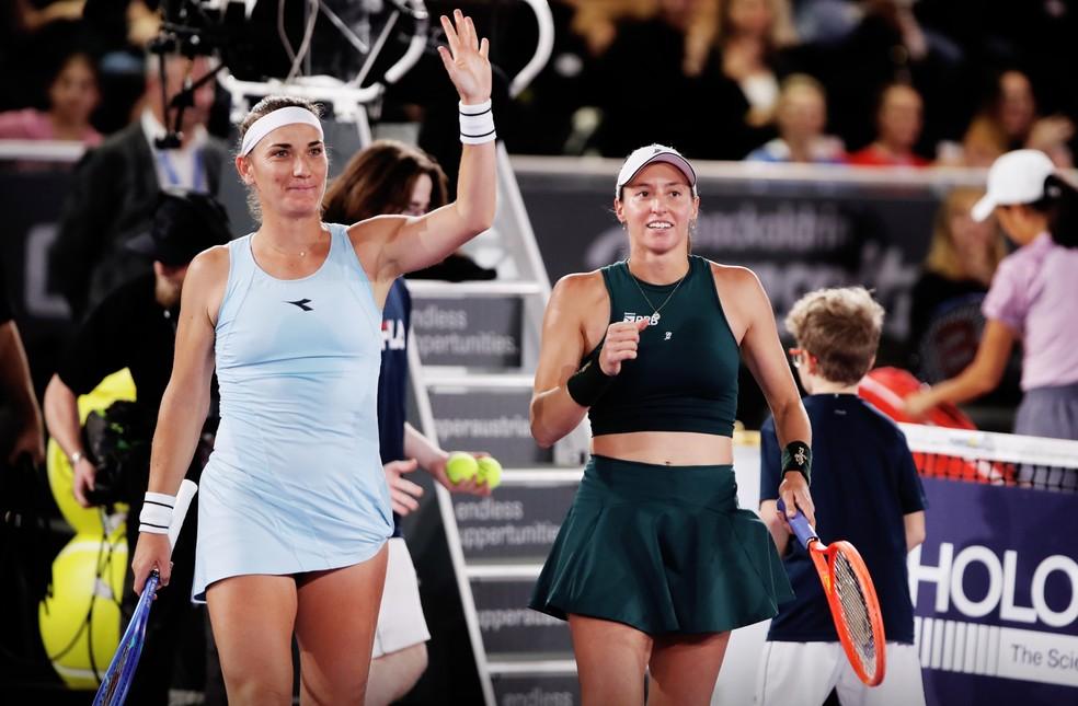 Luisa Stefani e Timea Babos comemoram primeira final juntas