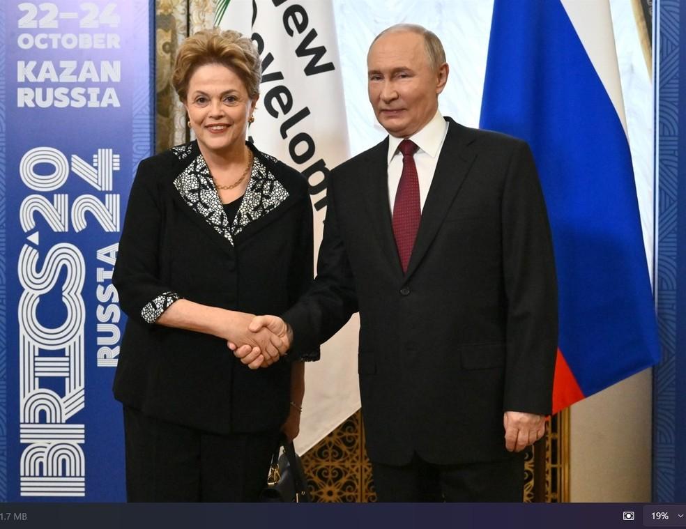 Dilma Roussef com Vladimir Putin na cúpula dos BRICS