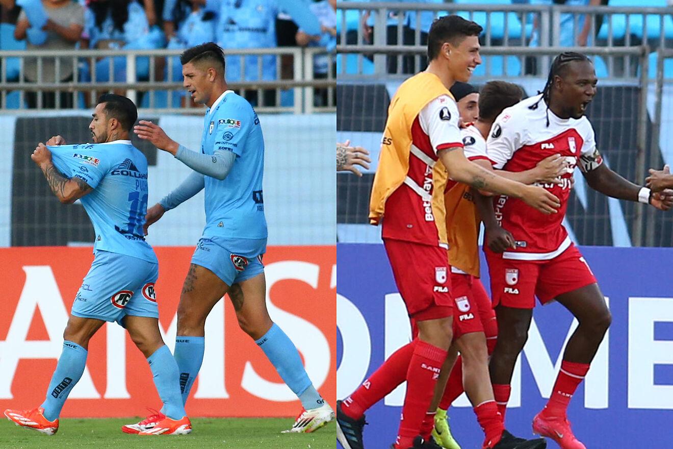 Gols do partido entre Deportes Iquique e Independiente Santa Fe.