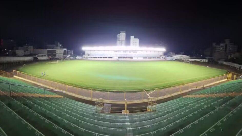 Estádio Domingos Machado de Lima durante a partida entre Concórdia e Brusque
