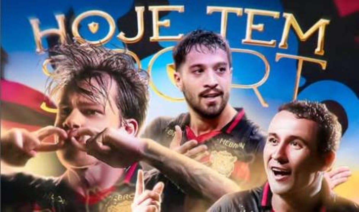 Jogadores do Sport em ação durante a partida