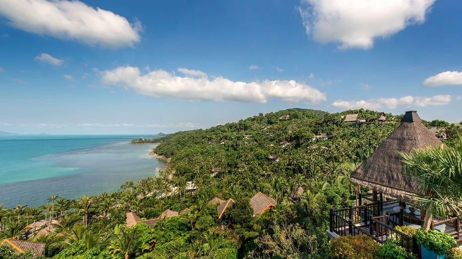 Uma vista do Four Seasons Resort Koh Samui