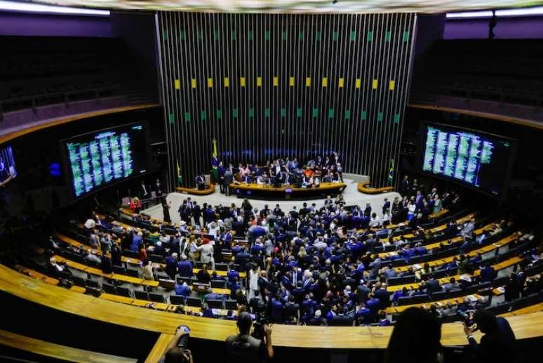 Deputados durante a eleição para a Mesa Diretora da Câmara dos Deputados