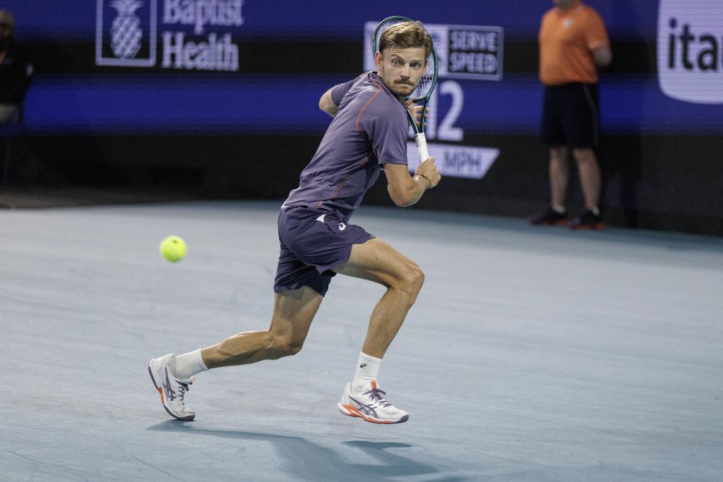 David Goffin em ação no Miami Open