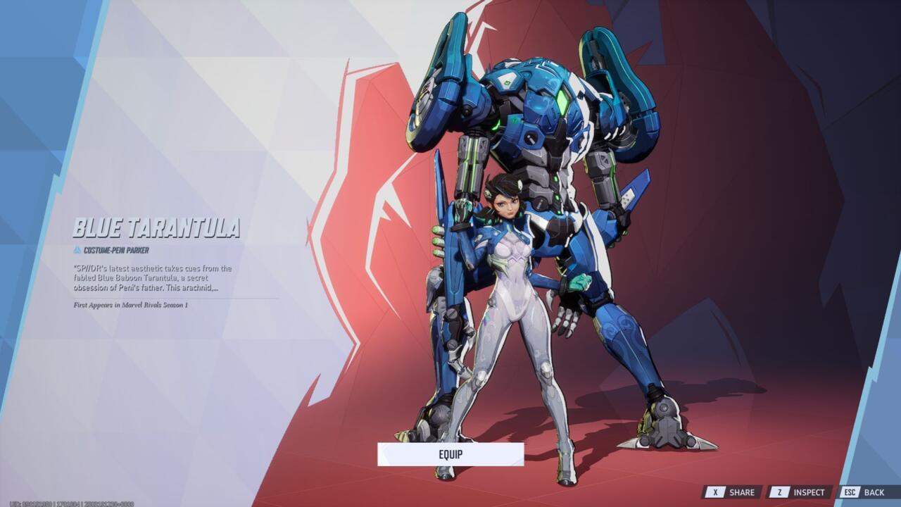 Peni Parker's Blue Tarantula skin