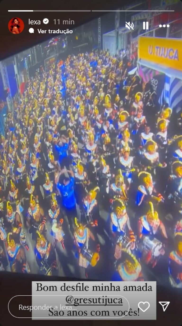 Emoção e Respeito: Lexa Acompanha Desfile da Unidos da Tijuca Pela TV
