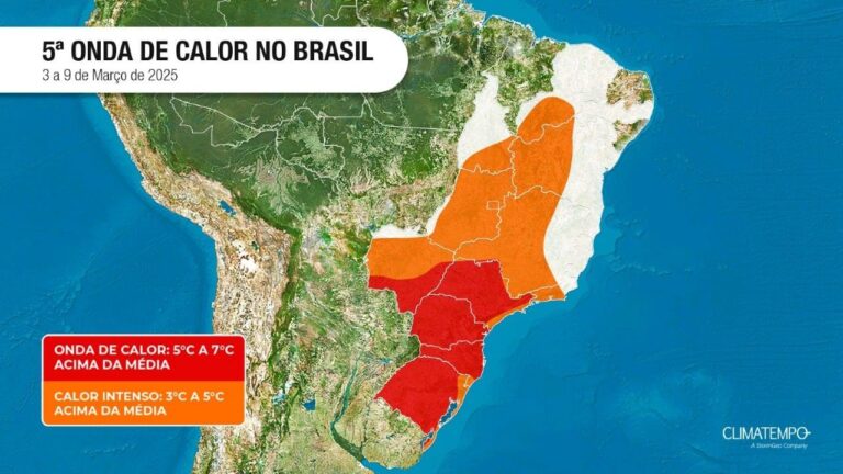 Onda de Calor se Prolonga pelo Brasil Até 9 de Março