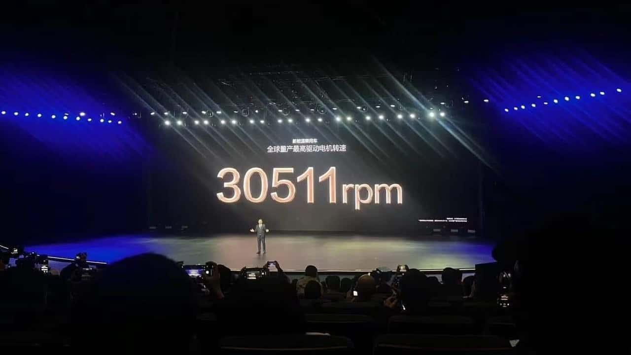 motor elétrico 30.511 rpm da BYD